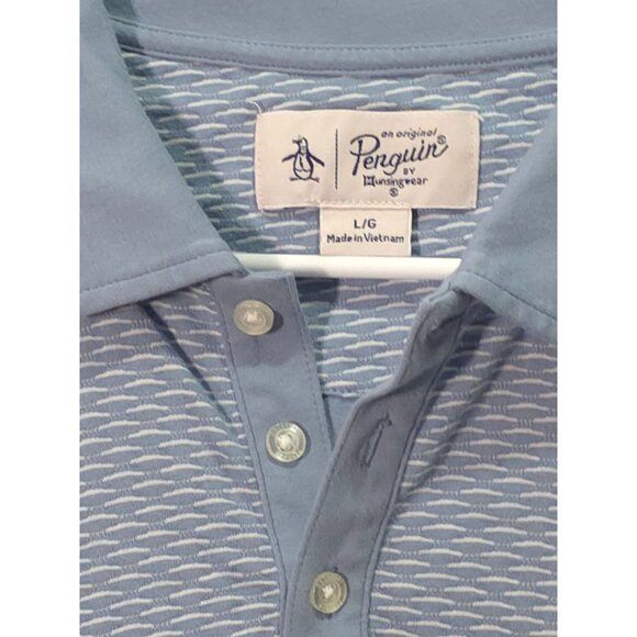 Original Penguin Men's Polo Shirt Light Blue L/G - Picture 2 of 8